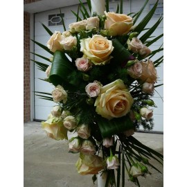 Lumanari nunta trandafiri si minitrandafiri